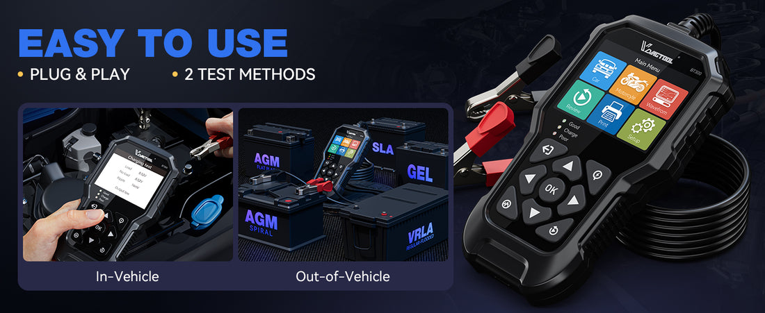 easy to use, plug & play, 2 test methods