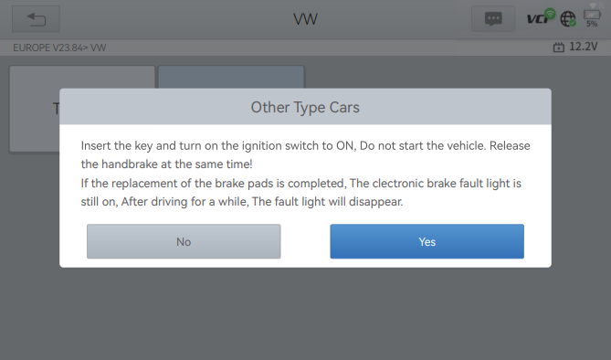 Step-by-Step Guide to EPB System Reset by Using VDIAGTOOL VD80BT