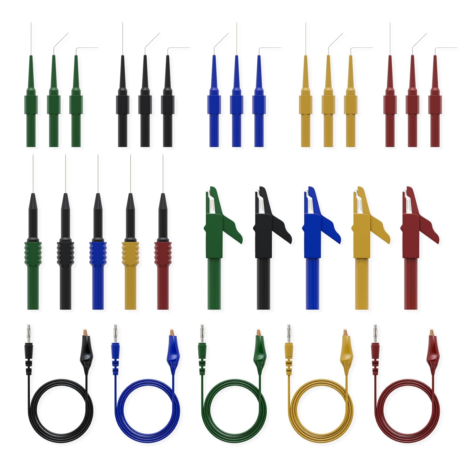 30PCS Banana Plug to Copper Wire Piercing Probes Set