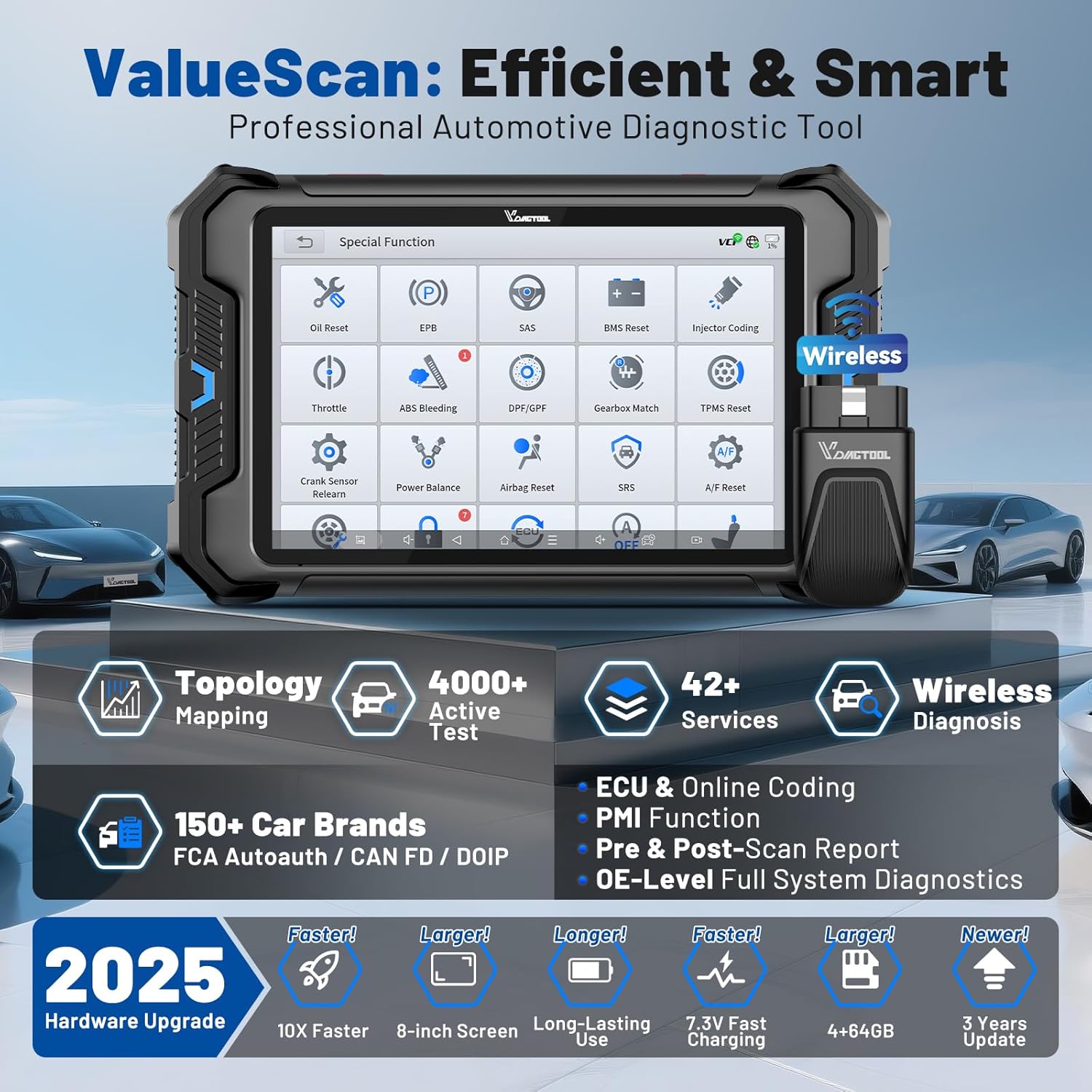 vd80bt-professional automotive diagnostic tool