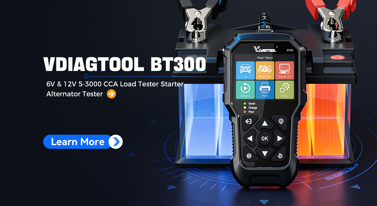 vdiagtool bt300 battery tester